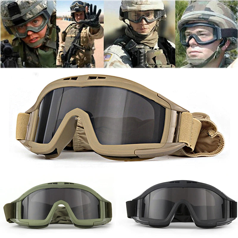 Tactical Goggles 3 Lens 