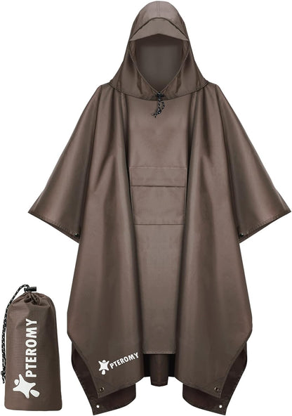 Multi functional Rain Poncho, Waterproof, Lightweight 