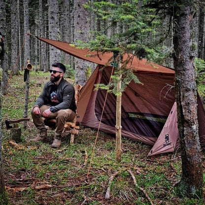 Backwoods Bungalow Bushcraft Shelter 2.0, Ultralight Backpacking Tent with with Porch for Camping Hiking Backpacking Motorcycle Kayak Bushcrafters