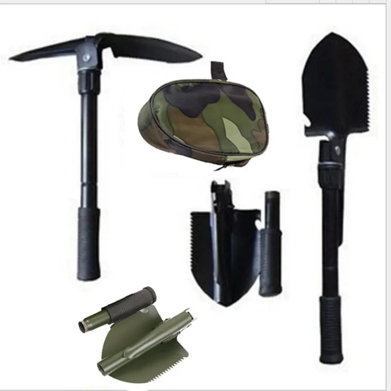 Foldable Shovel with Compass Storage Bag